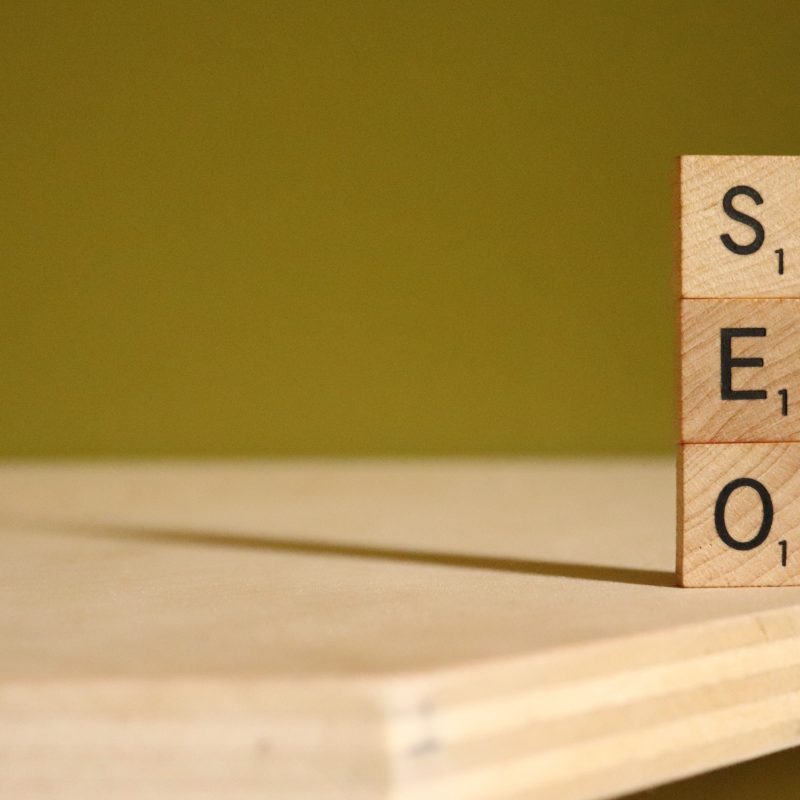 Scrabble tiles spelling SEO for pet shops
